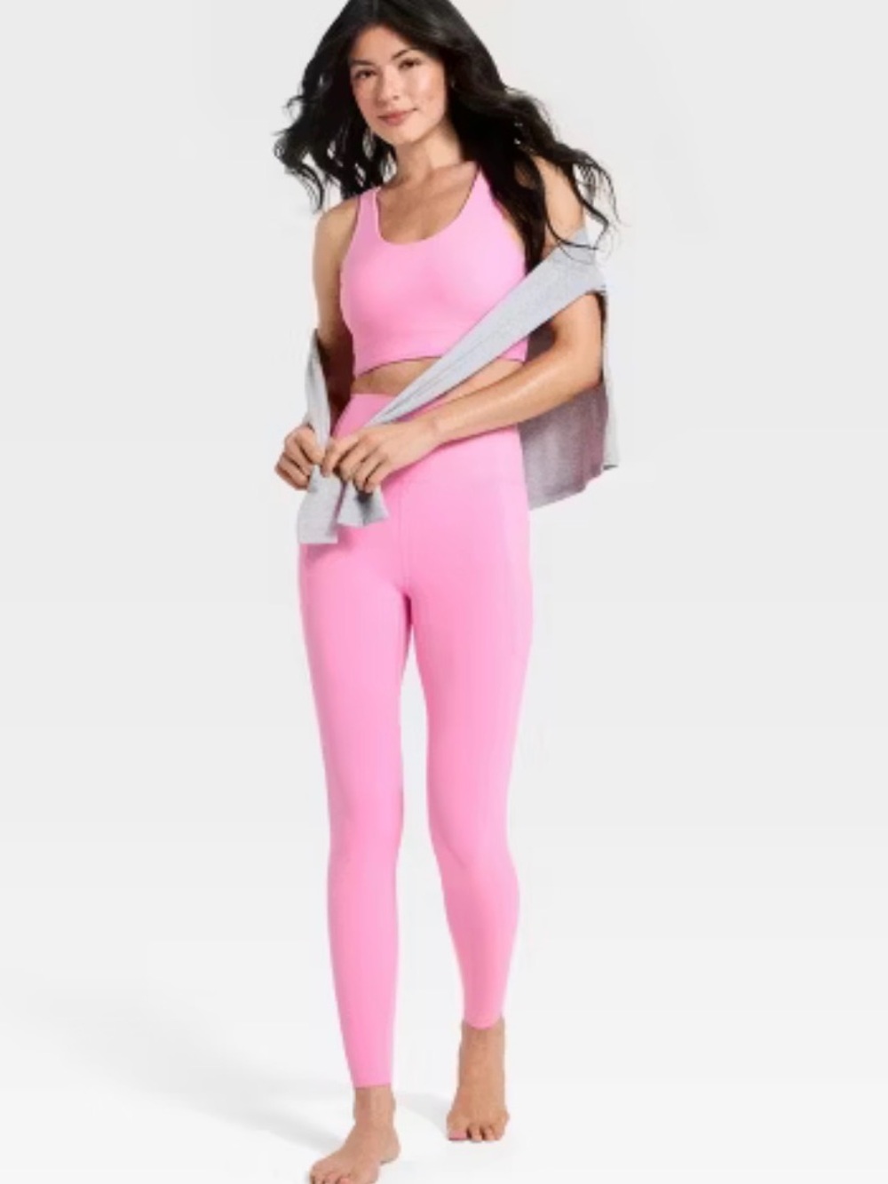 all in motion Pink High-Waist Leggings & Sports Bra Set